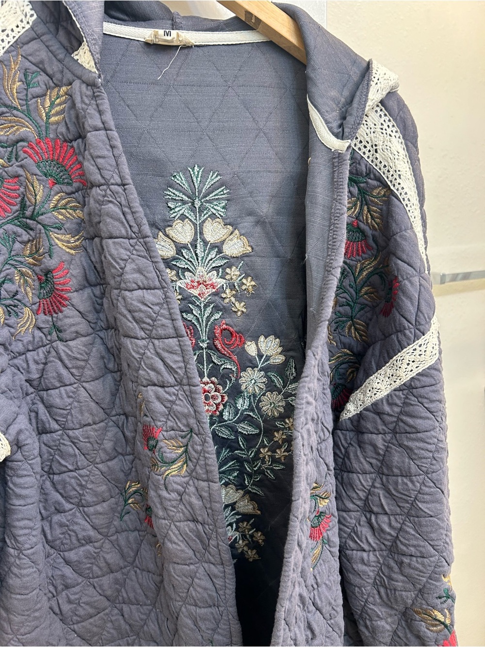 POL Embroidered Quilted Lavender women’s jacket -